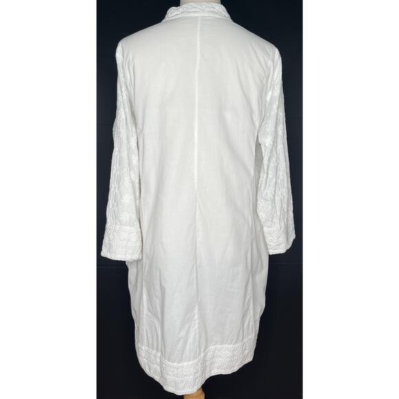 Soft Surroundings women's tunic dress textured 3/4 sleeve knee length pockets 3X - Picture 2 of 15